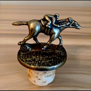 Blanton’s Bourbon “N:”  Horse and Jockey Bottle Stopper.
